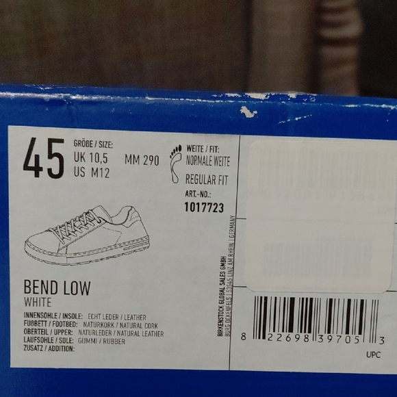 Birkenstock Bend Low Men's Classic White Sneakers - Picture 11 of 11